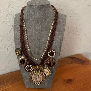 Retired Authentic Betsey Johnson Zoo Lover Cameo Necklace